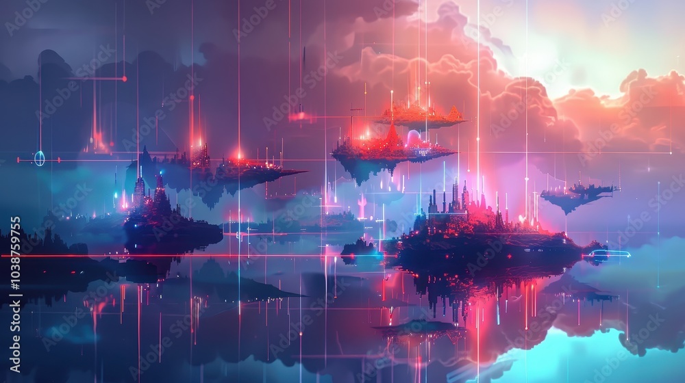 Floating Islands in Artistic Concept Design Floating Islands in Artistic Concept Design