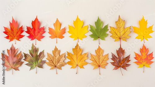 Leaves in vibrant colors with autumn foliage showcasing seasonal beauty