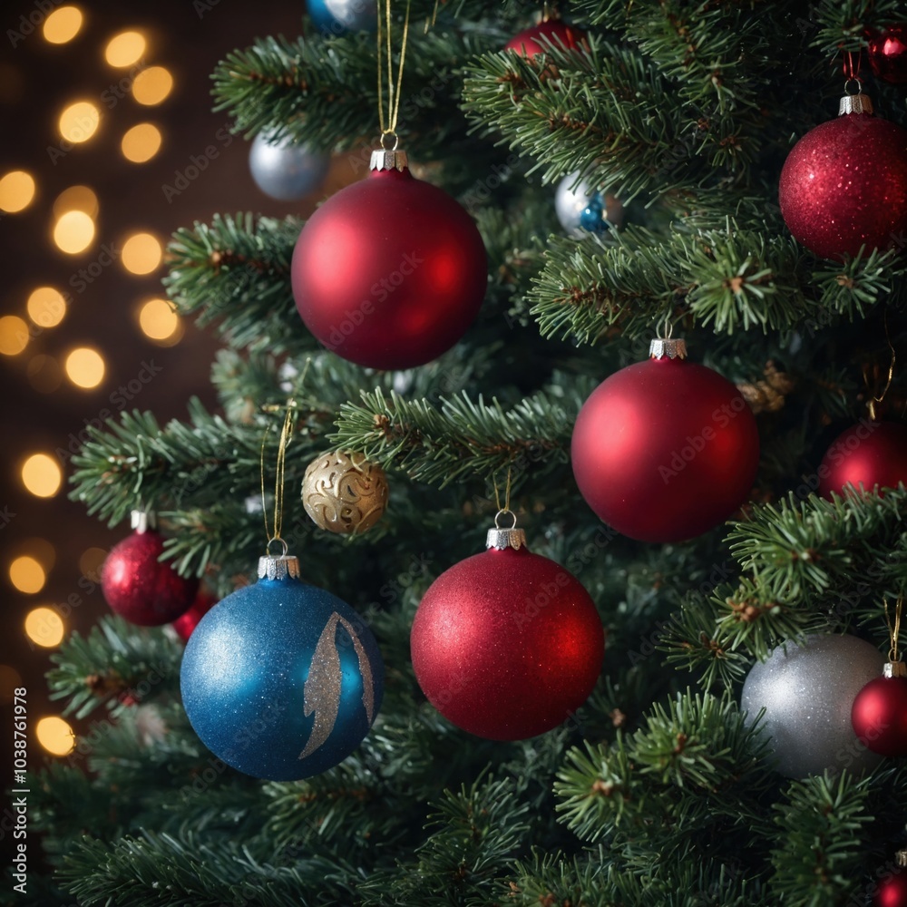 Beautiful ornaments enhance the charm of the tree Beautiful ornaments enhance the charm of the tree