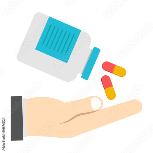 A unique design icon of drugs bottle

