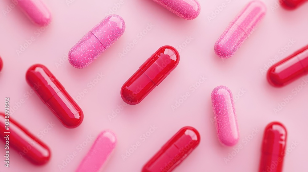 Probiotic supplements dissolving into abstract bacteria formations, gut health, wellness products Probiotic supplements dissolving into abstract bacteria formations, gut health, wellness products