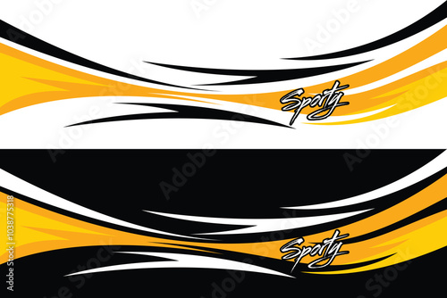 Vector sports car body wrap decal background design decal car livery Vector EPS 10