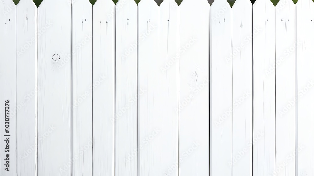Fototapeta premium White fence, close-up isolated view