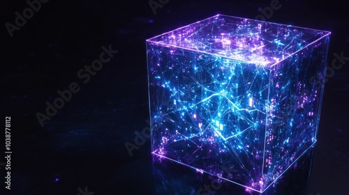 Glowing Cube Abstract