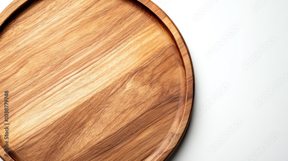 Wooden tray on white background Wooden tray on white background