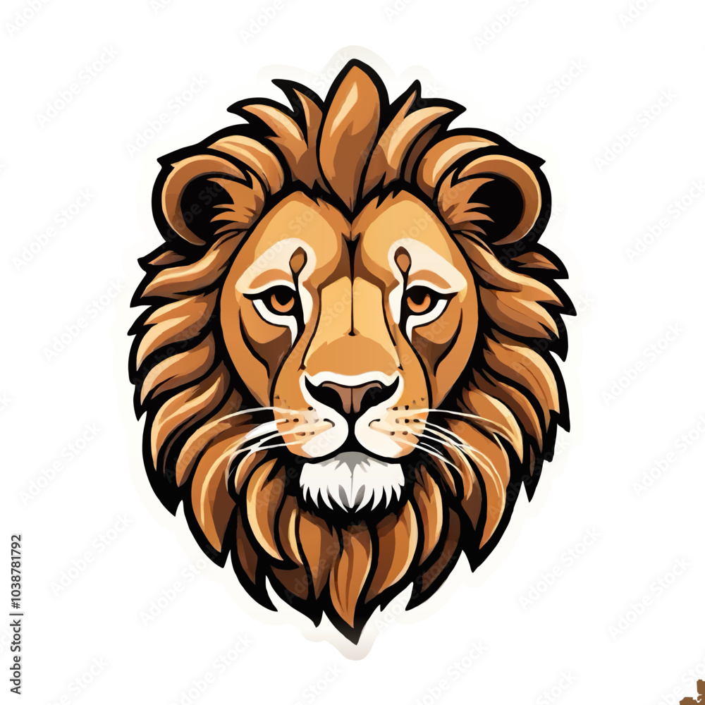 lions head comic sticker lions head comic sticker