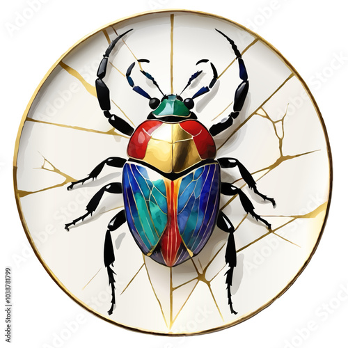 beetle talisman vector