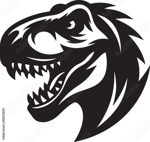 T-Rex head vector logo illustration design
