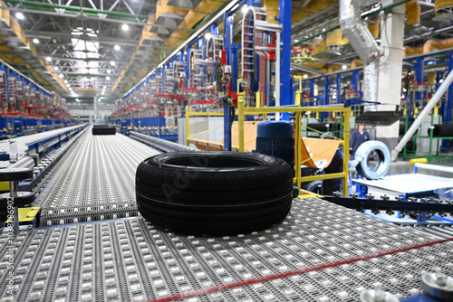 Tire industry, tire production, tire warehouse, industry, metal, construction, tire factory, warehouse, tires, building, truck tires, passenger tires, tire fitting equipment, automobile tires, machine