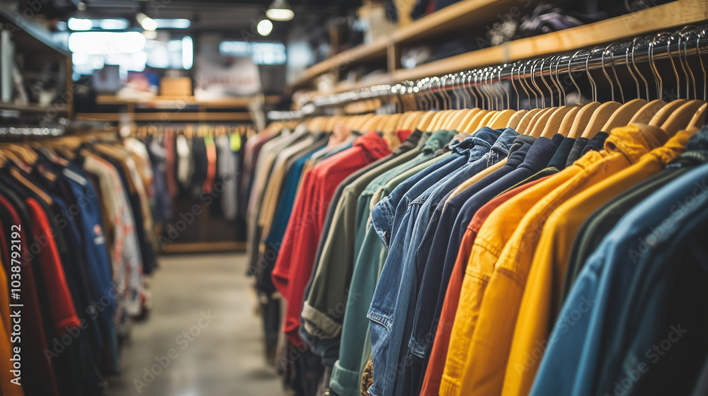Fototapeta premium Vintage Clothing Shop Display