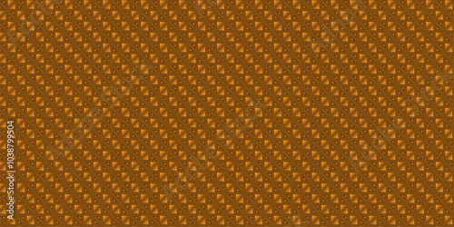 Seamless pattern design with geometric shape | Modern geometric pattern design for texture, banner, presentation, web, flyer, futuristic | Golden color vector pattern design with square and triangle