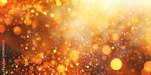 Aabstract background with blurred bright spots on a light background, warm yellow and orange tones, soft contours, festive mood, blurred circles of light, sparkle and shine.