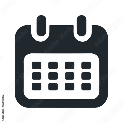 Black silhouette flip day calendar vector icon design