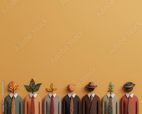 Professional meeting with participants wearing Thanksgivingthemed ties, Thanksgiving tie, seasonal corporate style photo