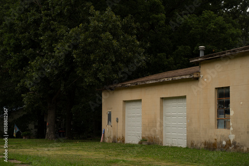 shed in woods