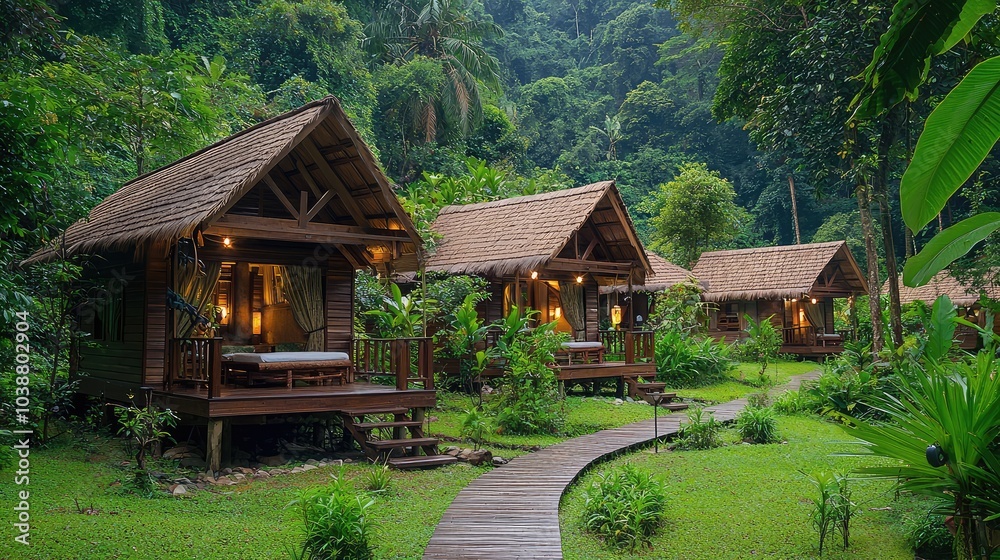 Serene Jungle Retreat with Rustic Ranger Barracks Serene Jungle Retreat with Rustic Ranger Barracks