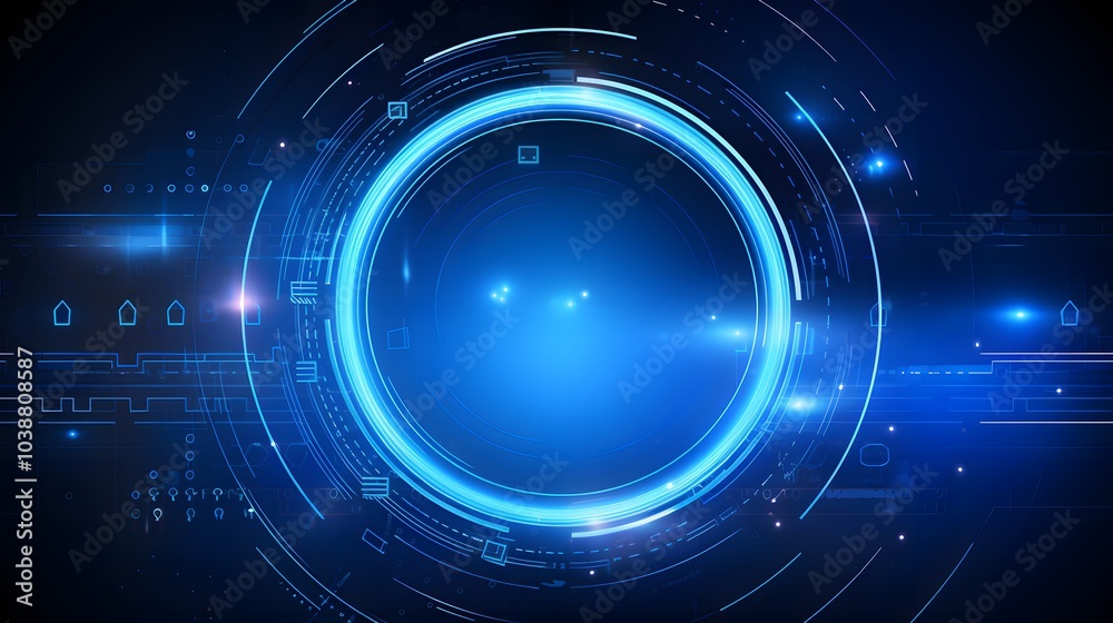 blue Abstract technology background circles digital hi-tech technology design background. concept innovation. vector illustration blue Abstract technology background circles digital hi-tech technology design background. concept innovation. vector illustration