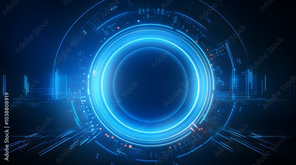 blue Abstract technology background circles digital hi-tech technology design background. concept innovation. vector illustration blue Abstract technology background circles digital hi-tech technology design background. concept innovation. vector illustration