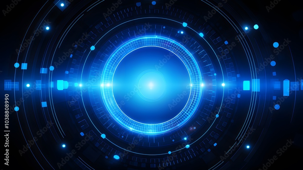blue Abstract technology background circles digital hi-tech technology design background. concept innovation. vector illustration blue Abstract technology background circles digital hi-tech technology design background. concept innovation. vector illustration
