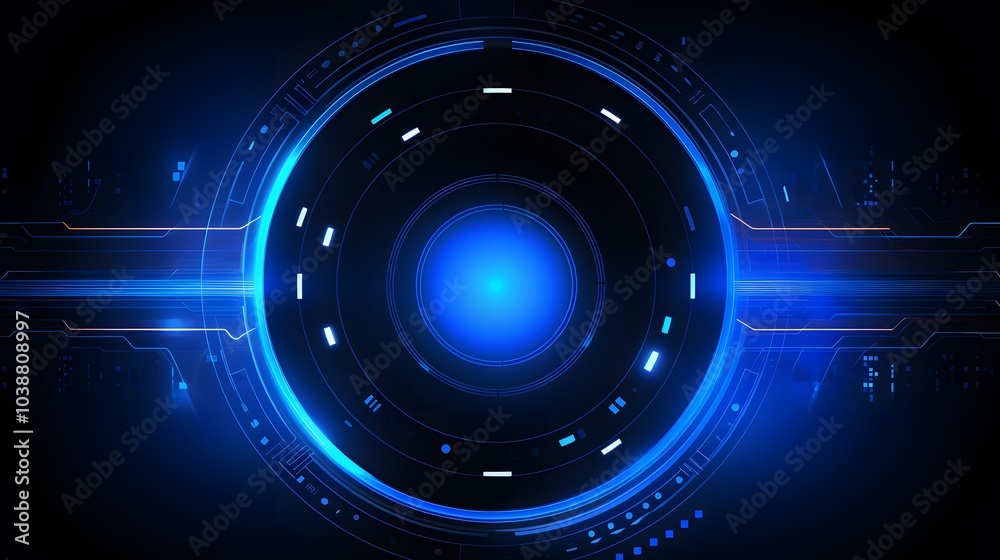 Fototapeta premium blue Abstract technology background circles digital hi-tech technology design background. concept innovation. vector illustration