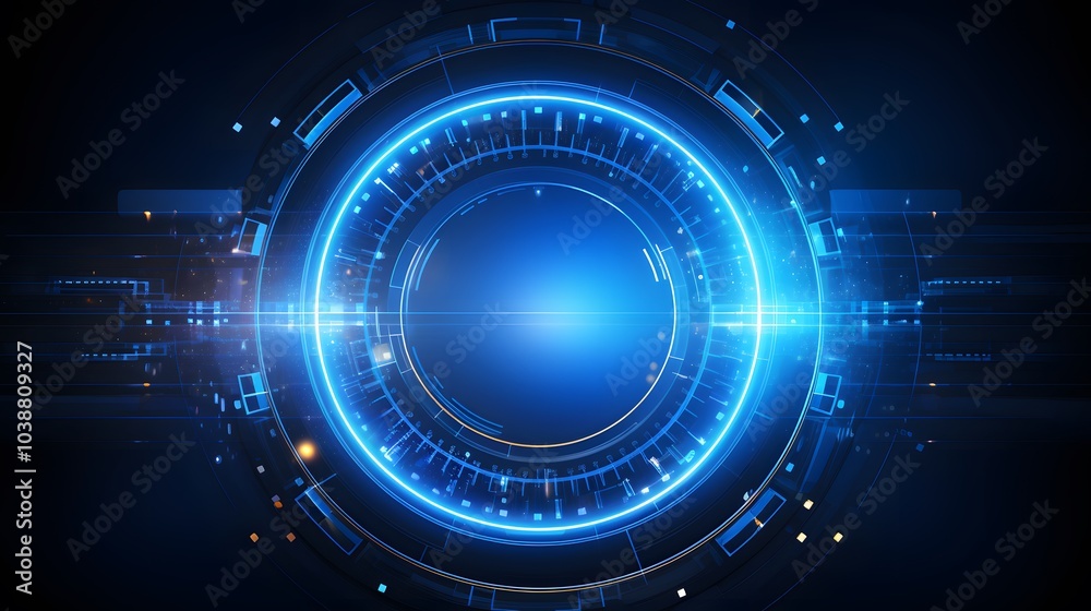blue Abstract technology background circles digital hi-tech technology design background. concept innovation. vector illustration blue Abstract technology background circles digital hi-tech technology design background. concept innovation. vector illustration