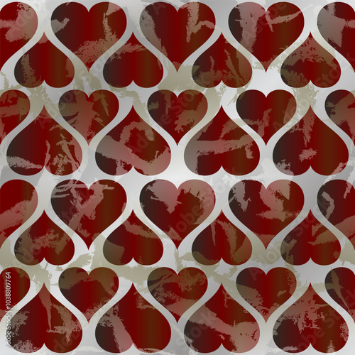 Hearts Seamless Pattern. Vector illustration
