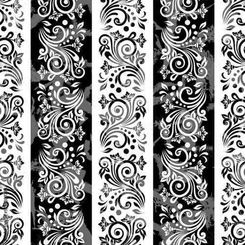 Seamless vector background. Vintage ornamental template with pattern. Islam, turkish, Indian, Arabic. Vector illustration 