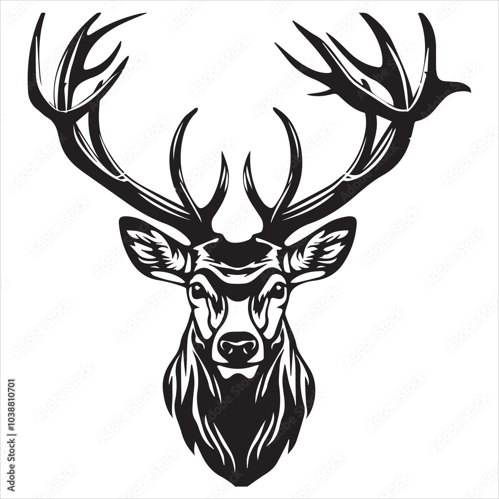 Deer head design vector on gray background. Deer animal icon vector illustration.
Deer head design vector on gray background. Deer animal icon vector illustration.