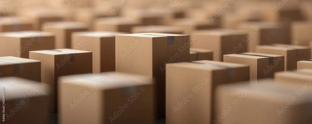 A close-up view of numerous stacked cardboard boxes, showcasing their textured surfaces and varying heights. A close-up view of numerous stacked cardboard boxes, showcasing their textured surfaces and varying heights.