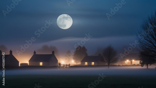 3..Foggy Village Views Captivating Misty Mornings