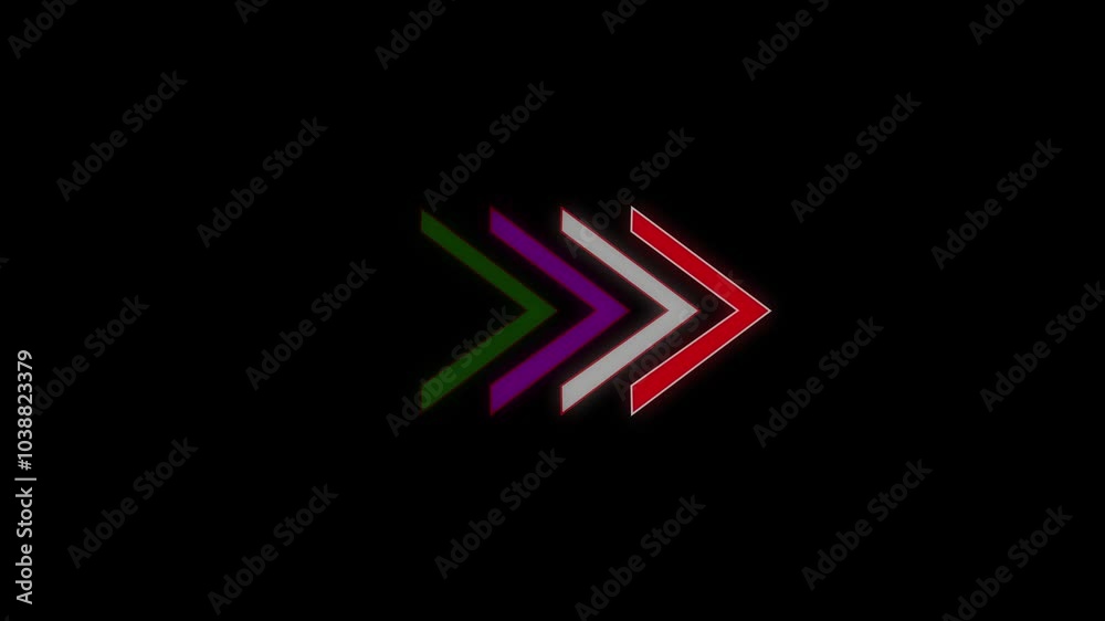 Arrow loop animation direction concept.Colorful arrow icon concept.Arrow direction sign animation. Arrow loop animation direction concept.Colorful arrow icon concept.Arrow direction sign animation.