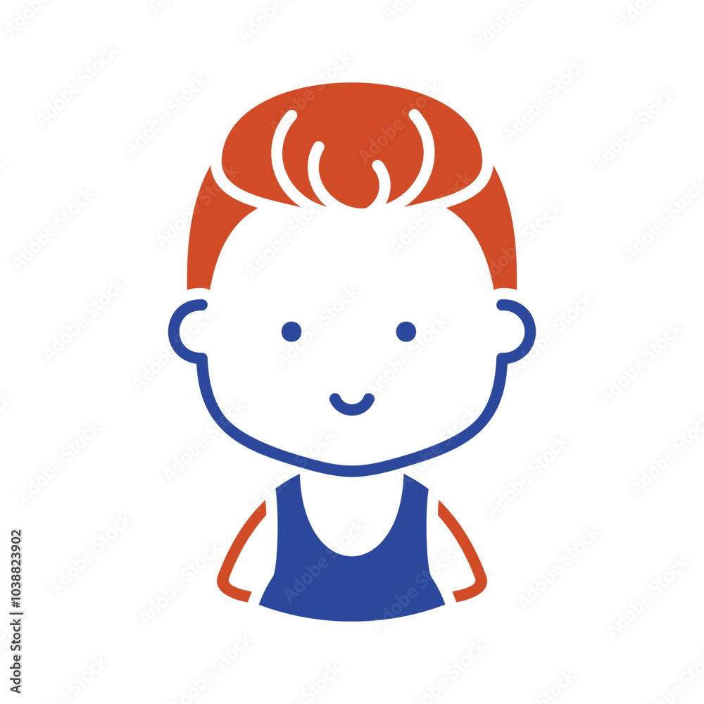 Man boy character face avatar vector icon Man boy character face avatar vector icon