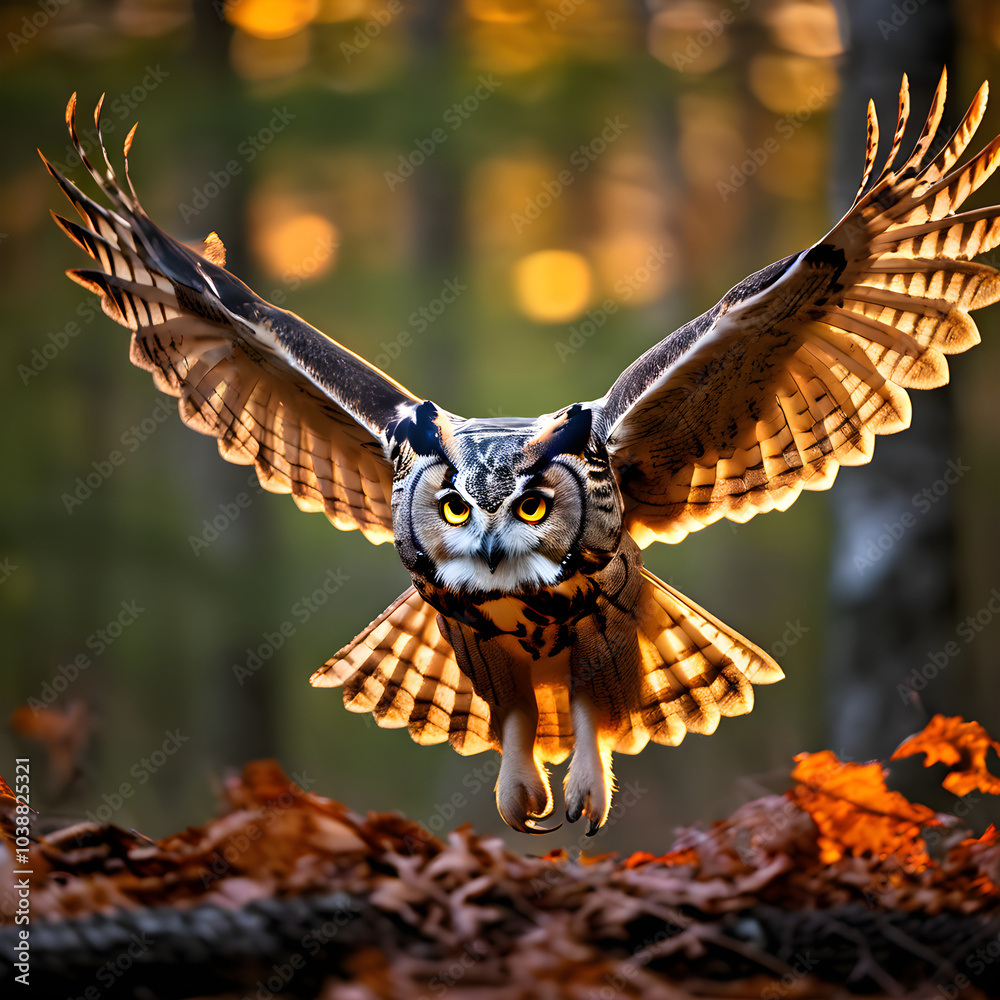 Obraz premium owl in flight