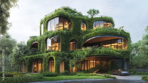 Sustainable green building practices in architectural blueprints