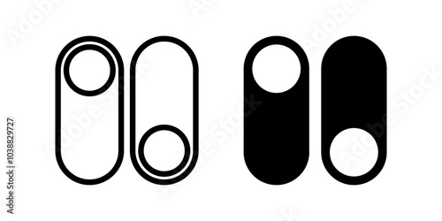 Switch icon set. flat illustration of vector icon on white background