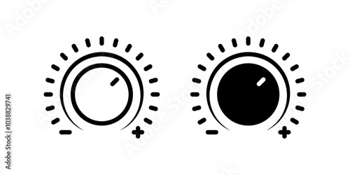Volume control icon set. flat illustration of vector icon on white background
