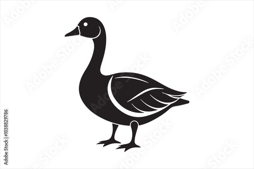 Goose silhouette  vector illustration, Goose silhouette bundle 
