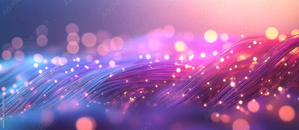 Abstract wave of light with vibrant colors and bokeh effects. Abstract wave of light with vibrant colors and bokeh effects.