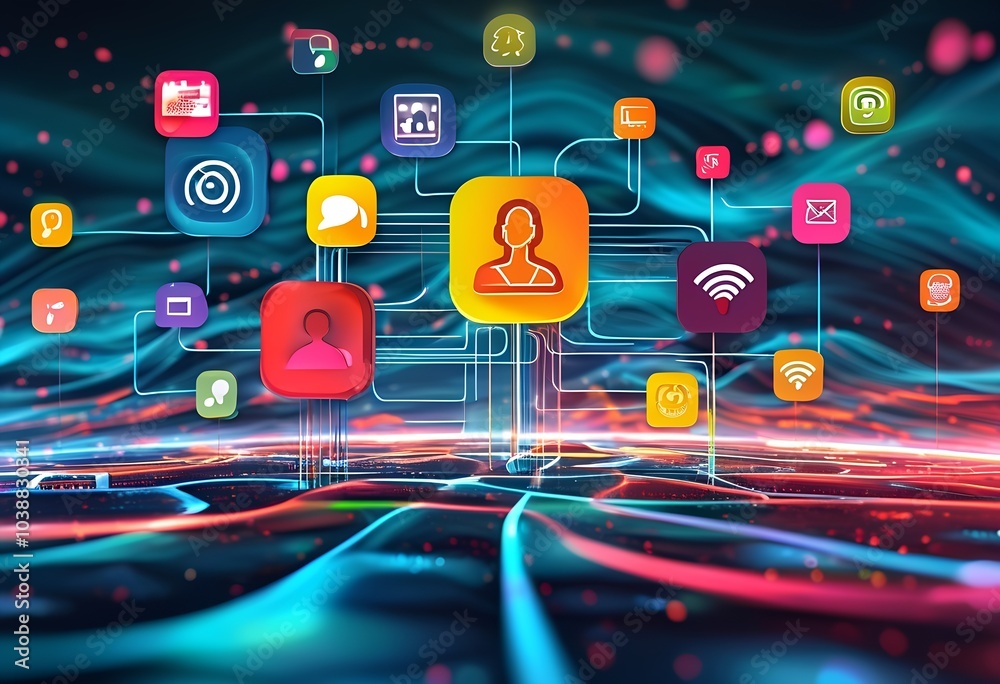 Obraz premium quantum network