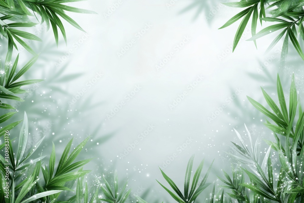 A blurred nature background with soft green foliage, creating a calming and neutral setting with space for copy in the center or foreground