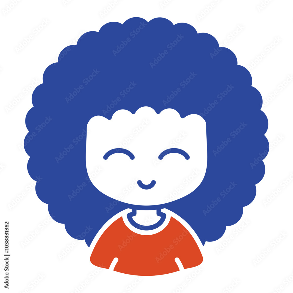 Fototapeta premium Avatar young sexy woman with african hairstyle