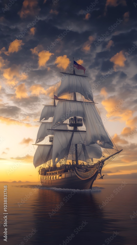 historically accurate image of the British HMS Victory ship during the American revolutionary war period
