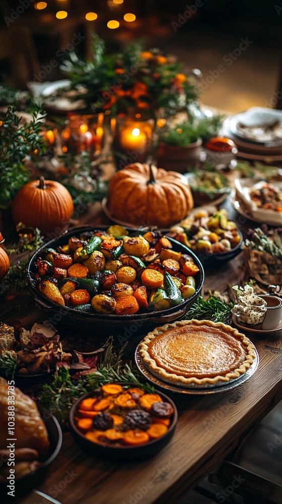 Thanksgiving dinner with Traditional dishes Thanksgiving dinner with Traditional dishes