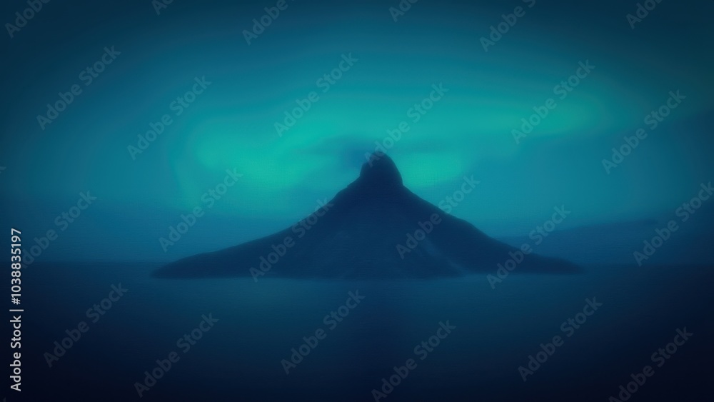 Fototapeta premium volcano in the sky