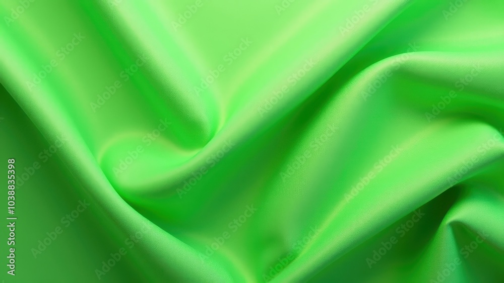 Obraz premium Bold Smooth Green Fabric Texture for Design Projects