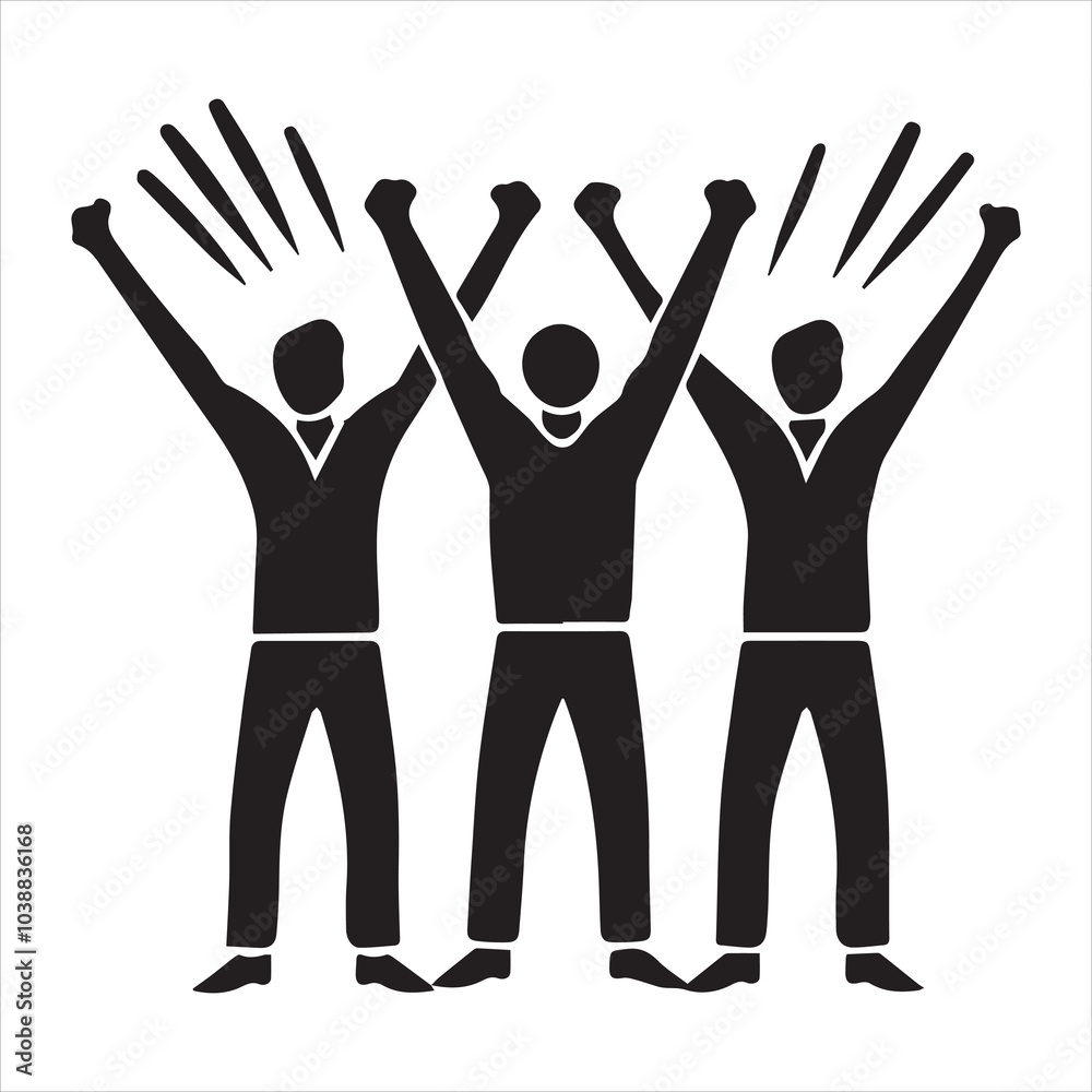 success, with figures but more like outline figures, icon type presentation, simple lines, like a logo for a business presentation.
success, with figures but more like outline figures, icon type presentation, simple lines, like a logo for a business presentation.