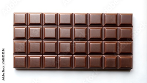 chocolate bar on white background