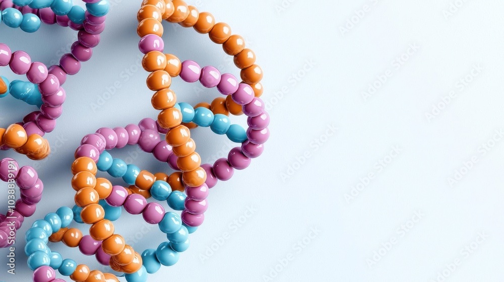 A photostock images of colorful DNA strands, isolated on white background, High Quality A photostock images of colorful DNA strands, isolated on white background, High Quality