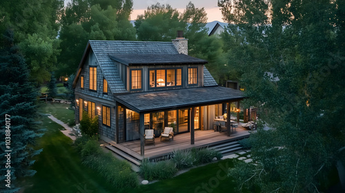 
Charming Colorado Farmhouse with Rustic Architecture, Lush Surroundings, and Classic Country-Style Elements