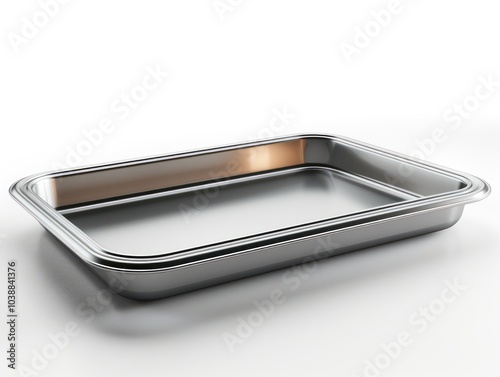 Food warming tray with sleek design isolated on white background